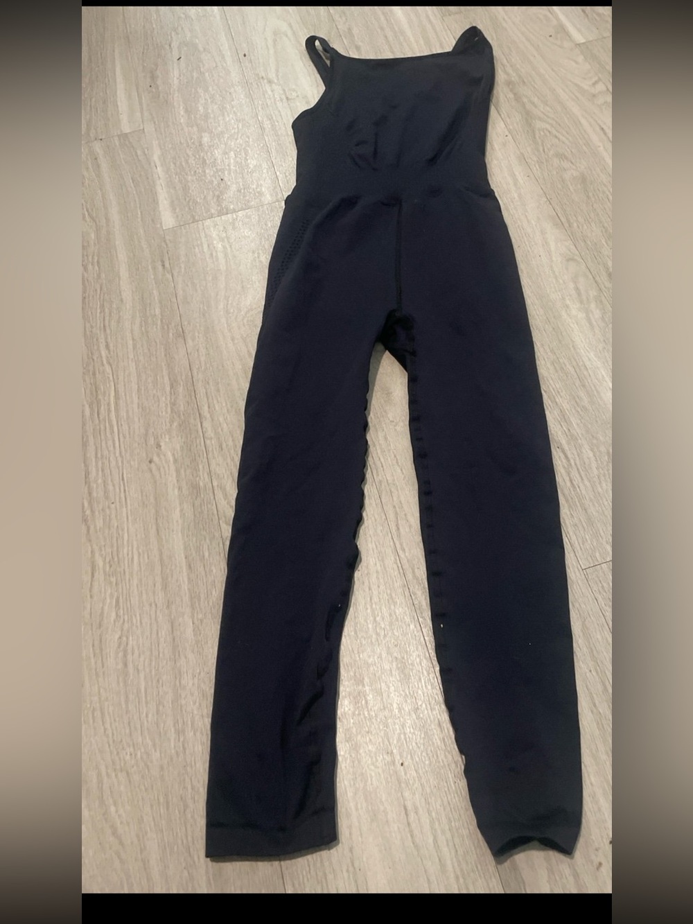 Free People Black One-Piece Slim Jumpsuit